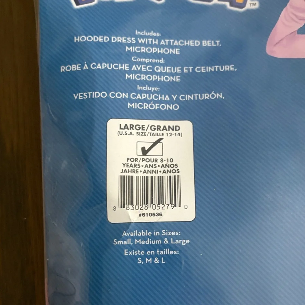 Rubie's Pokémon Jigglypuff Pink Hooded Dress Costume NWT LARGE - Picture 2 of 3